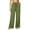 Green, variant on CHGBMOK Women's Pants High Waist Drawstring Wide Leg Pants Loose Casual Trousers with Side Pockets Solid Daily Versatile