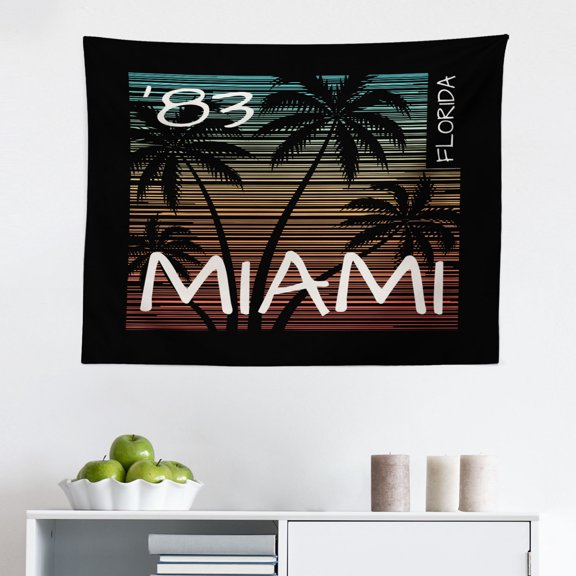 Psychedelic Tapestry, Confused Man Portrait Human Face with Large Hypnotic Eyes Trance Hand Drawn, Fabric Wall Hanging Decor for Bedroom Living Room Dorm, 2 Sizes, Multicolor, by Ambesonne