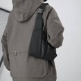 thumbnail image 5 of Anti Theft Men Close Fitting Chest Bag Leisure Leather Film Waterproof Triangle Bag Crossbody Wallet Sports Cycling Sling Bag, 5 of 10