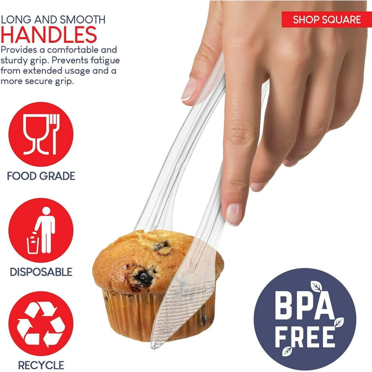 Disposable Plastic Serving Utensils for Party Catering Set of 18