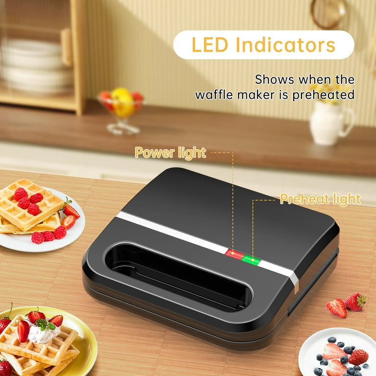 Mini Waffle Maker, Stylish Toaster Pancake Maker Mini Baking Cake Sandwich  Breakfast Machine Can Make Independent Waffles, Keto Waffles, Quick  Heating. Easy To Clean, Double Non-stick Surface, (about ) Diameter Baking  Tray 