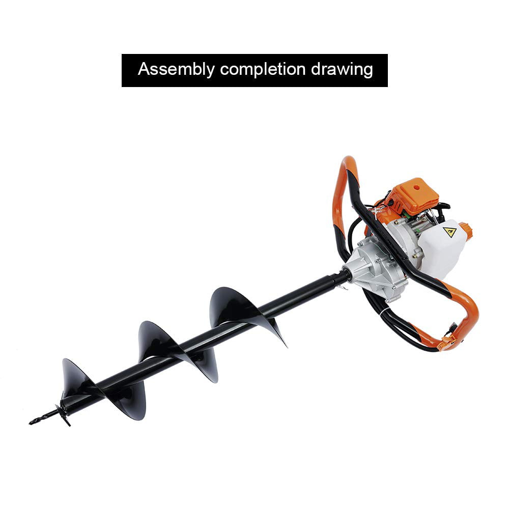 3 Bits 4 6 8 52CC 2-Stroke Gas Powered Post Hole Digger Earth Auger 