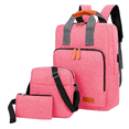 thumbnail image 1 of Mochilas Backpack Impermeable 3pzs Rosa Malubero Malu1331, 1 of 3