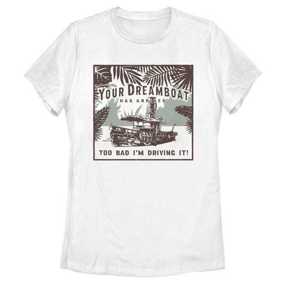 Women's Jungle Cruise Your Dreamboat Has Arrived Graphic Tee White 2X Large