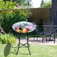 thumbnail image 6 of Outdoor Bird Bath, Solar Bird Bath, Butterfly Pattern, With Metal Stand, Attracts Birds, For Garden,Lawns,Patio, 6 of 7