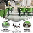 thumbnail image 4 of Emma + Oliver Home and Office Green Plastic Stack Chair with Perforated Back - Guest Chair, 4 of 11