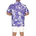 thumbnail image 4 of HAPPY BAY Men's Hawaiian Shirts Short Sleeve Button Down Shirt Mens Hawaii Shirts Boho Vacation Casual Summer Beach Shirts for Men Funny M Tropical, Blue, 4 of 5