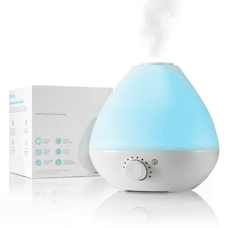 

3-in-1 Cool Mist Humidifier for Baby with Diffuser + Nightlight Baby Humidifier for Bedroom Nursery + Large Rooms Quiet Auto Shut Off Runs +24hrs