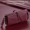 thumbnail image 6 of Allytechgroup Crossbody Bag Case for Google Pixel 6 Pro, Cash Pocket Cards Holder Hand Wrist Flip Stand Shockproof Anti-Scratch Phone Case for Google Pixel 6 Pro, Winered, 6 of 10