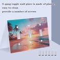thumbnail image 4 of Dailycode Light Switch Plate Covers 2 Gang Wall Plate Plastics Outlet Covers for Kitchen Home Office Decor Summer Sunset Beach, 4 of 8