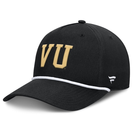 Men's Fanatics  Black Vanderbilt Commodores Foul Ball Rope Adjustable Hat