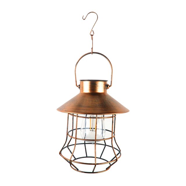 Lámpara de linterna Solar Retro para colgar libre IP44, luz portátil para acampar jardín, para patio, , jardín, , decoración kusrkot Lámpara de exterior Linterna