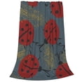 thumbnail image 2 of Pofeuu Ladybug Print Ultra-Soft Micro Fleece Blanket,for Bed Or Sofa,All Season Throw Blankets Flannel Blanket-60"x50", 2 of 7