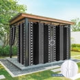 thumbnail image 6 of Black Boho Outdoor Curtains for Patio Waterproof,Windproof Privacy Curtains with Weighted Bottom,Vintage Abstract Striped Geometric Motifs Outside Drapes for Picnic Garage Yard Cabana 54"x95" 1 Panel, 6 of 8