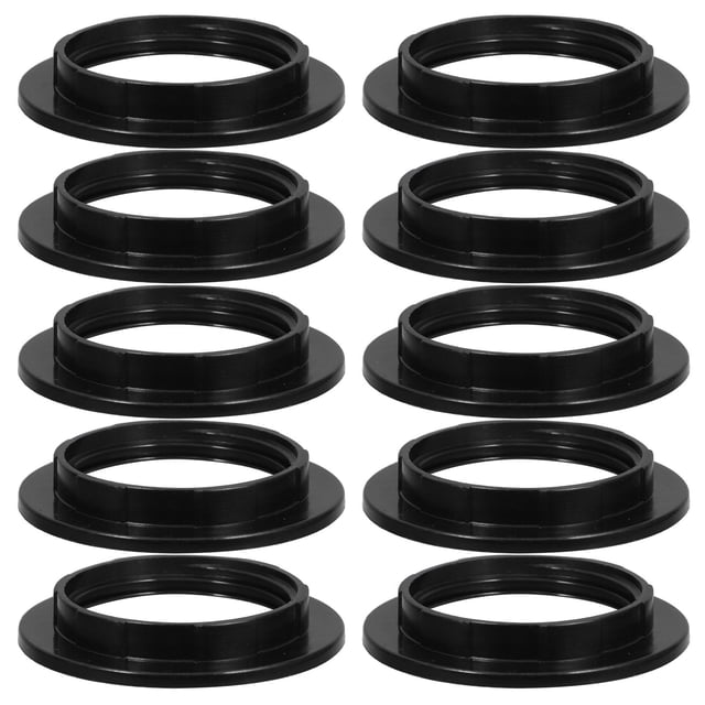 KALLORY Anillos De Retención Para De Plástico Negro Para Portalámparas E27