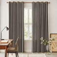 thumbnail image 4 of Vintage Brown Kitchen Curtains 96 Inch Length, Ombre Abstract Minimalist Geometric Grommet Top Bedroom Living Room Curtains, Light Filtering Cafe Curtain Drapes 2 Panels Set 104''x96'', 4 of 9
