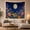 Yellow Moon, variant on Constellation Map Over Celestial Night Landscape in a Mystical Forest, Ethereal Fantasy for Space Lovers, Astronomical Wall Art, Birthday Gift, Tapestry Wall Hanging for Bedroom and Living Room