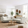 thumbnail image 3 of Modway Zoya Down Filled Overstuffed 3 Piece Sectional Sofa in Heathered Weave Ivory, 3 of 6