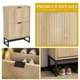 thumbnail image 4 of Fiogmub Free Standing Shoe Storage Cabinet with 2 Flip Drawers, Wooden Brown, 39.68 lb, 4 of 7
