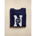 thumbnail image 3 of New York Rubber Seal Stamp Sweatshirt Men - Men Sweatshirt, Navy, Large, 3 of 4