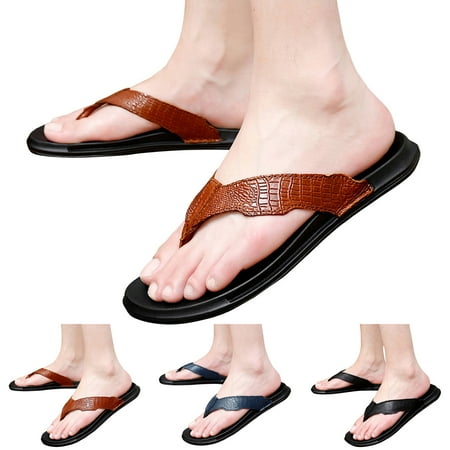 

Akiihool Men Sandals Wide Width Mens Sandals Open Toe Outdoor Non-slip Sandals Sport Casual Beach Sandals (Brown 10.5)
