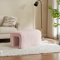 thumbnail image 5 of ZephyPaws Cat Ottoman,Storage Bench,Corduroy Bench Cat's nest to Hide for The Living Room,Entryway and Bedroom (Pink), 5 of 6
