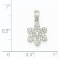 thumbnail image 2 of 14K White Gold Snowflake Pendant, 2 of 2