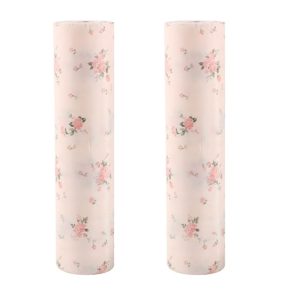 Unique Bargains 2 Pack Rose Pattern Shelves Cabinet Table Mat Drawer Liner Wardrobe Closets Shelf Pad 30 x 300cm