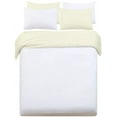 thumbnail image 2 of 400 Thread Count 5 Piece Set Reversible Duvet Cover with 4 Pillowcases, 100% Egyptian Cotton Quilt Cover with Hidden Zipper, Comfy Bedding Set - Ivory Solid, Standard Size., 2 of 4