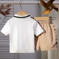 thumbnail image 4 of Zshosam Boys Outfits Toddler Baby Boy Outfit Embroidery Short Sleeve T-Shirt Top and Shorts Clothes Set Size 6 9 Months,(Khaki 6-9 Months), 4 of 7