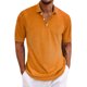thumbnail image 1 of Men's Golf Shirt Casual Sports V Neck Ribbed Collar Short Sleeve Fashion Casual Solid Color Plain Spring & Summer Regular Fit 2XL, 1 of 4