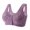 Purple, variant on Reheyre Comfortable Nursing Bra for Mid-aged Moms: Wire-Free, No Pads, Plus Size, with Flower Print and Open Front Design