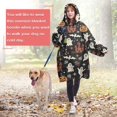 thumbnail image 4 of Wearable Oversized Blanket,Halloween Ghosts Castles and Pumpkins Wearable Blanket Hoodie for Adults,Cozy Hooded Blankets with Super Pockets,Super Warm Fuzzy Pullover for Women & Men, 4 of 6