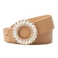 thumbnail image 2 of Belt for Women Sparkle Rhinestone Belt Belts for Ladies Khaki One Size, 2 of 4