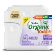 Similac Organic Toddler Drink with A2 Milk, First & Only USDA Organic Toddler Drink Made with A2 Milk, Gentle and Easy to Digest, Supports Brain and Eye Health, Powder, 1.45-lb Tub