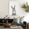 thumbnail image 4 of WFSposter Bubblegum Bunny Framed Canvas Wall Art by Outstanding Painter, Whimsical Baby Animal Art for Home Decoration, 4 of 7