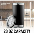 thumbnail image 4 of Zulay Kitchen 20oz Stainless Steel Tumbler With Lid and Straw - Sweat-Free Travel Coffee Mug Tumbler - Black, 4 of 7