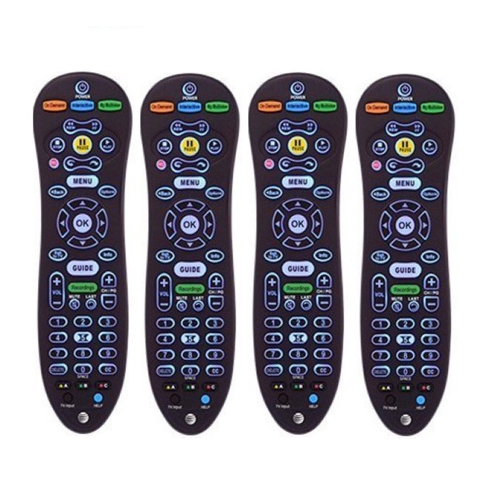 4 AT&T UVerse S30S1B Universal Backlit Remote Controls (Refurbished