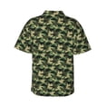 thumbnail image 3 of Daiia Camouflage Dinosaur Hawaiian Shirt for Men Gentle Cotton Regular Short Sleeve Casual-XX-Large, 3 of 9