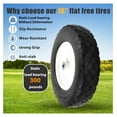 thumbnail image 5 of Upgraded 16" Flat Wheelbarrow Wheels and Tires, 4.80/4.00-8 Solid Wheelbarrow Tires with 5/8"&3/4" Bearings,14"-16" Universal Fit Wheelbarrow Tires for Wheelbarrows/Garden Trailer, 5 of 7