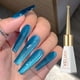 thumbnail image 1 of Esmalte de uñas blanco de cerámica con efecto ojo de gato, pegamento para esmalte de uñas, esmalte de uñas blanco de porcelana brillante, 10 ml por uña., 1 of 2