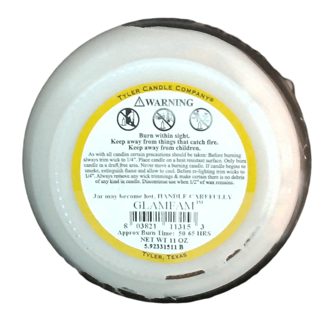 (2 pack) Tyler Candle Company - Glamfan - 11oz jar candle - with Tyler matches