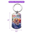 thumbnail image 5 of Watercolor Hello Winter Golden Retriever Chill Christmas Welcome Stainless Steel Keychain Goldens Dog Lover Gifts Idea Collar Charm Tag Keyring - 00016, 5 of 5
