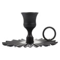thumbnail image 4 of 1pc Iron Craft Fan Base Candleholder Exquisite Geometric Candleholder Adornment, 4 of 9