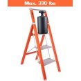 thumbnail image 4 of 3-Step Lightweight Step Stool,4 Foot Stable Aluminum Step Ladder with Handrails, Folding Step Stool with Wide Anti-Slip for Adults,Portable Lightweight Step Ladder for Home and Kitchen, 4 of 6