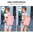 thumbnail image 2 of Mochila Viaje Cabina Avion 40x20x25 Mujer Ryanair Maleta para Cabina de avion Equipaje de Mano 45x36x20 Easyjet Mochila de Senderismo Mochila para Portatil Impermeable hombre con Cargador USB(rosa), 2 of 8