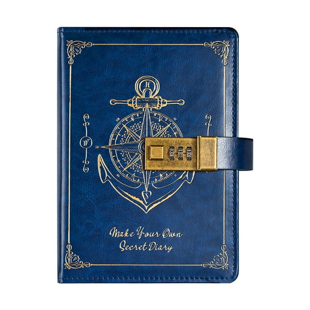 Diary with Lock,Password Notebook with Lock B6 Leather Notebook Student High Appearance Diary Notebook Notes,Lock and Lock,The High Note