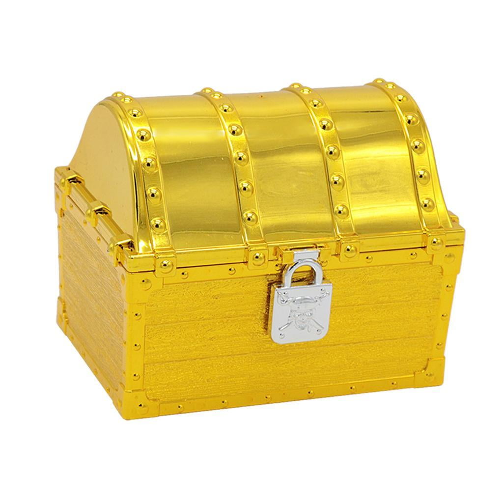 Large Pirate Treasure Chest Toy Antique Theme Party Favors Prop Decor