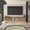 Walnut, variant on White Floating TV Stand - Modern Under TV Shelf & Floating Entertainment Center - Space Saving Media Console TV Stands for Living Room
