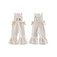 thumbnail image 2 of Loicainy Toddler Kids Girls Plaid Jumpsuits Easter Egg Sleeveless Bell-Bottom Size 12 Months to 5 Years, 2 of 9